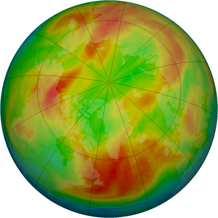 Arctic ozone map for 18 February 1994